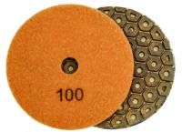 Алмазные гибкие шлифовальные круги Усиленные Гайка №100 Pads 4-STEP D100