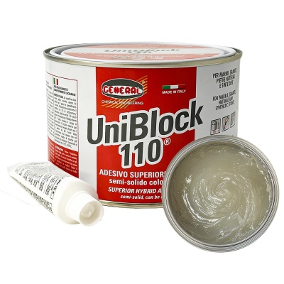 Клей для камня гибридный GENERAL Uniblock 110 прозрачный с медовым оттенком густой быстрый, 1 л